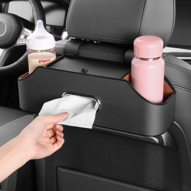 Car Back Seat 3-in-1 Multi-Functional Organizer-Tissue Box Holder - Image 2